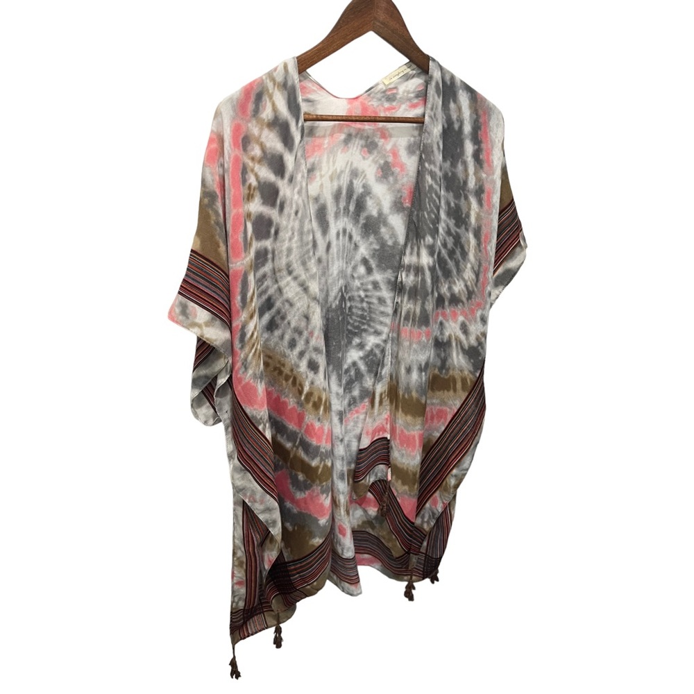 DO EVERYTHING IN LOVE TIE DYE BOHO KIMONO ONE SIZE FITS MOST